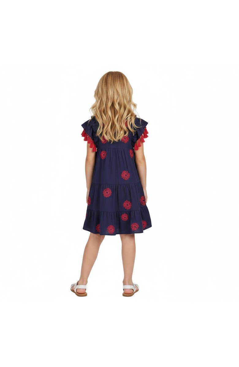 Busy Bees Colette Flutter Sleeve Top Cornflower Blue Mini Stripe, Alternate, color, Cornflower Blue Mini Stripe