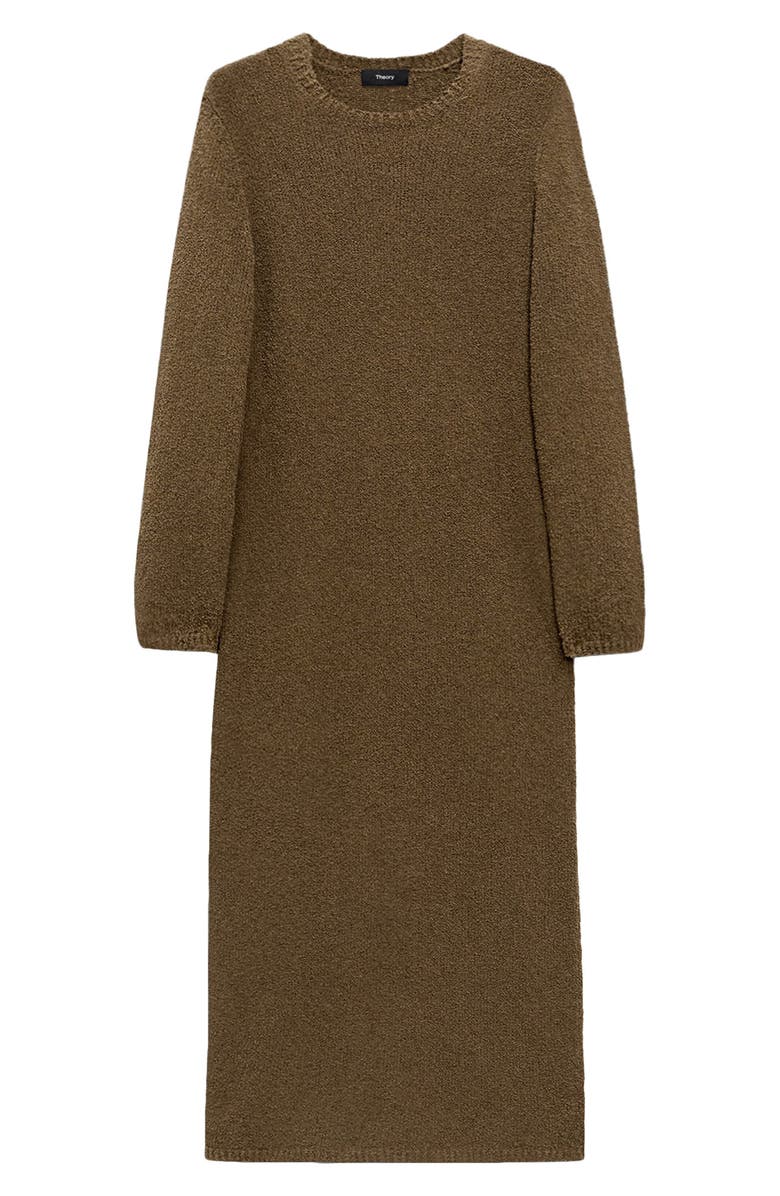 Theory Long Sleeve Organic Cotton Blend Bouclé Sweater Dress, Alternate, color,
