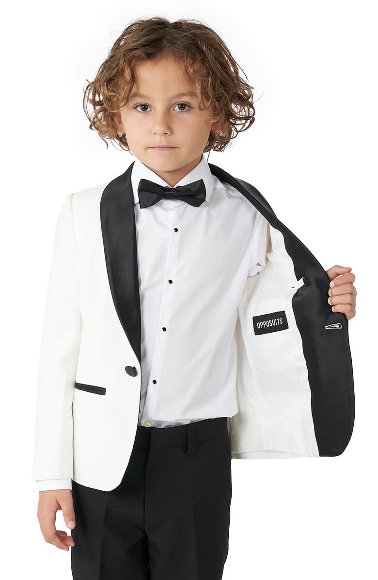 OppoSuits Kids' Two-Piece Tuxedo Suit with Bow Tie, Alternate, color, White