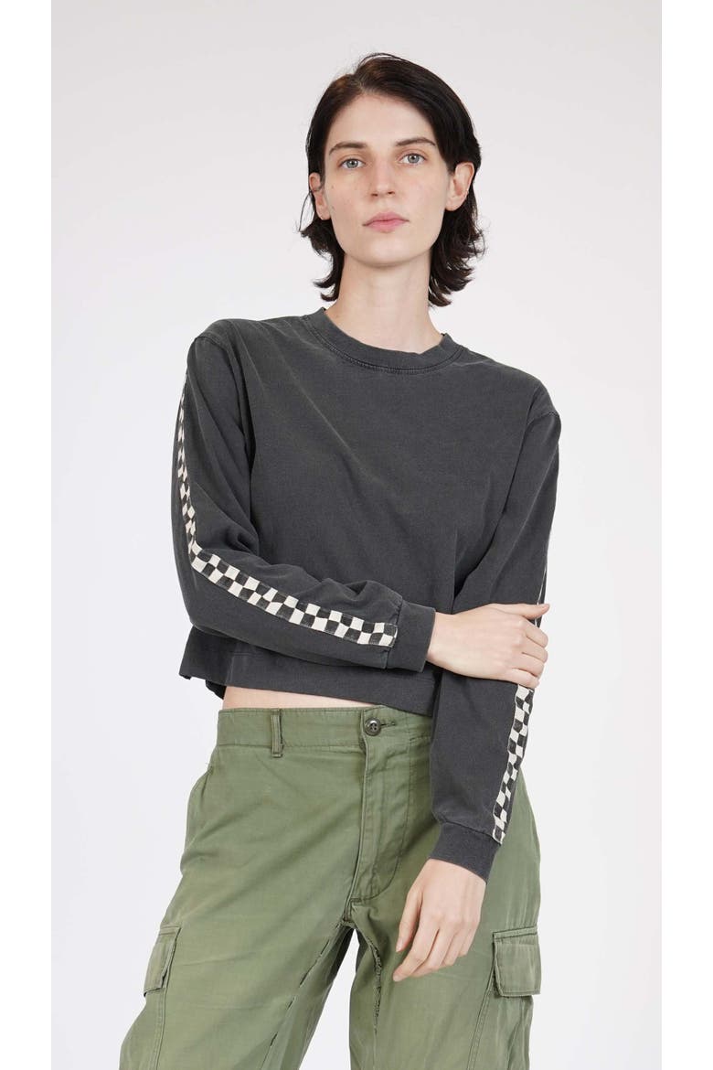 Gent's Crop Long Sleeve, Main, color, Washed Black