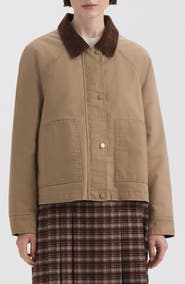 Hunter Corduroy Collar Raglan Sleeve Cotton Barn Jacket