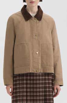 Hunter Corduroy Collar Raglan Sleeve Cotton Barn Jacket