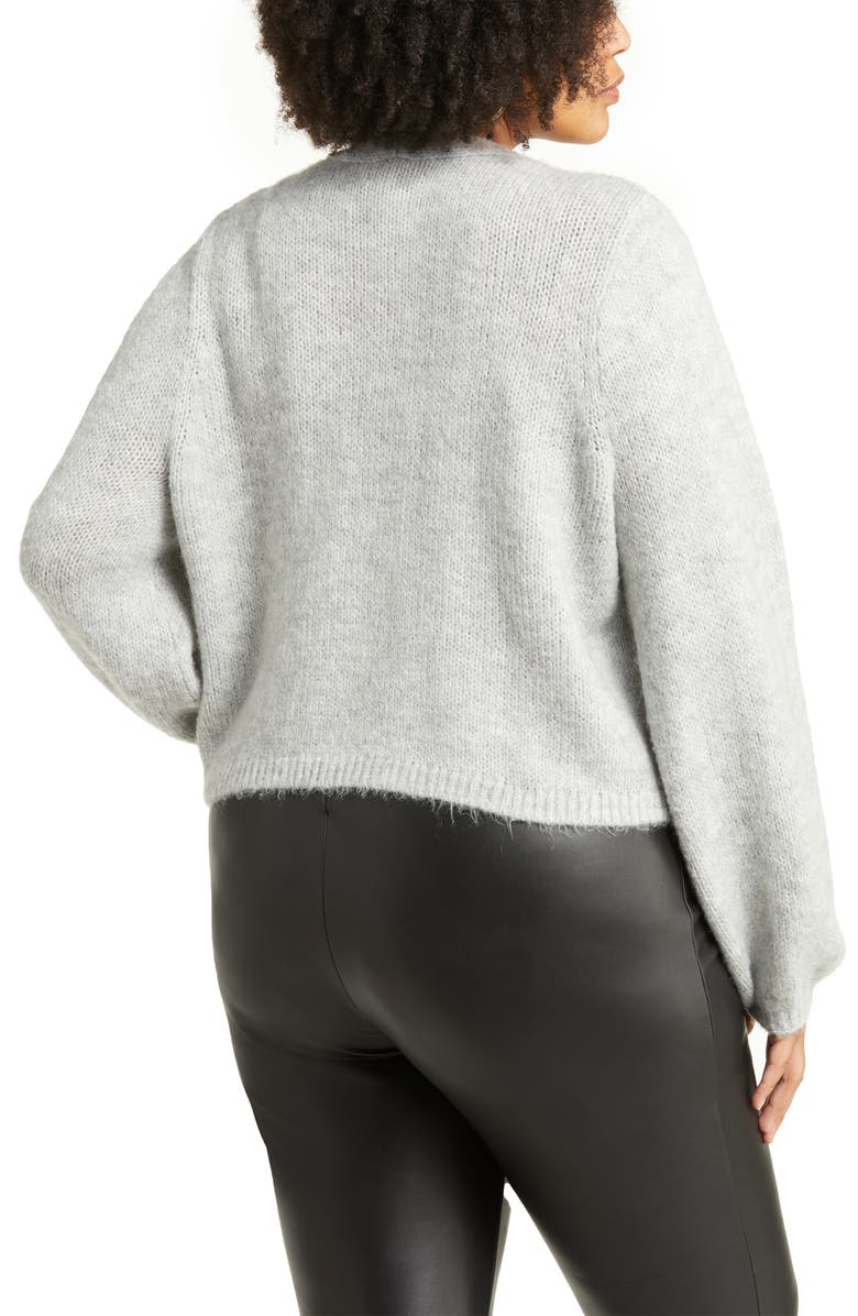 Open Edit Fuzzy Open Front Cardigan, Alternate, color, 