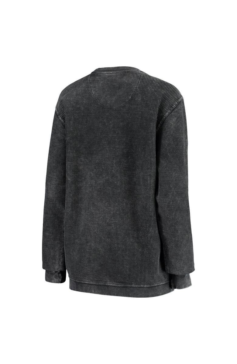 PRESSBOX Women's Pressbox Black UCF Knights Comfy Cord Vintage Wash Basic Arch Pullover Sweatshirt, Alternate, color, Black