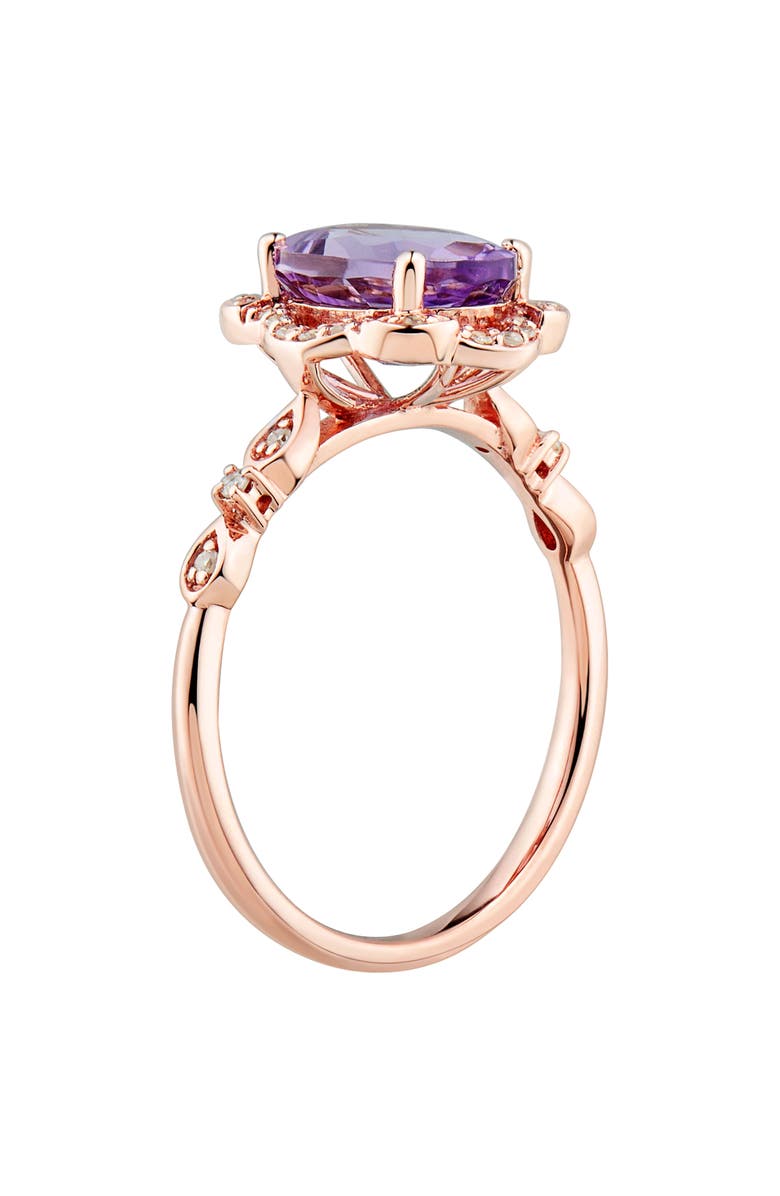 Frankie & Zoe Amethyst & Diamond Ring, Alternate, color, Rose Gold