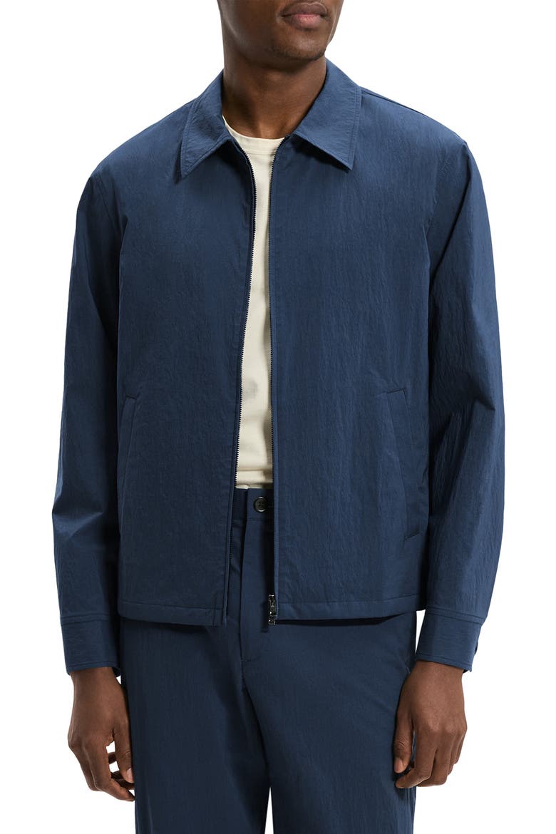 City Crinkle Zip Jacket, Main, color, NOCTURNE NAVY