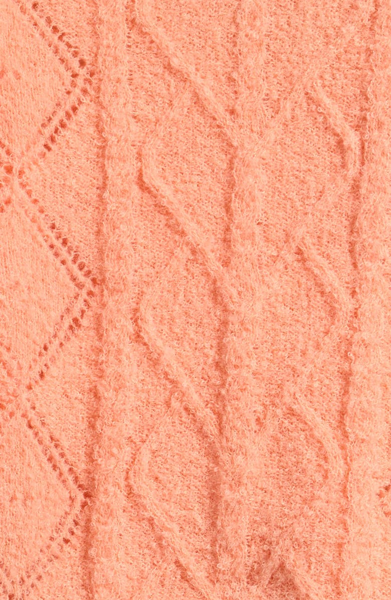 Freshman Kids' Bow Trim Sweater, Alternate, color, Peach