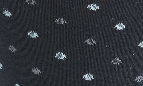 Pantherella Needham Dot Pattern Tall Cotton Blend Dress Socks In Navy