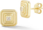 GLAZE JEWELRY Cubic Zirconia Square Stud Earrings