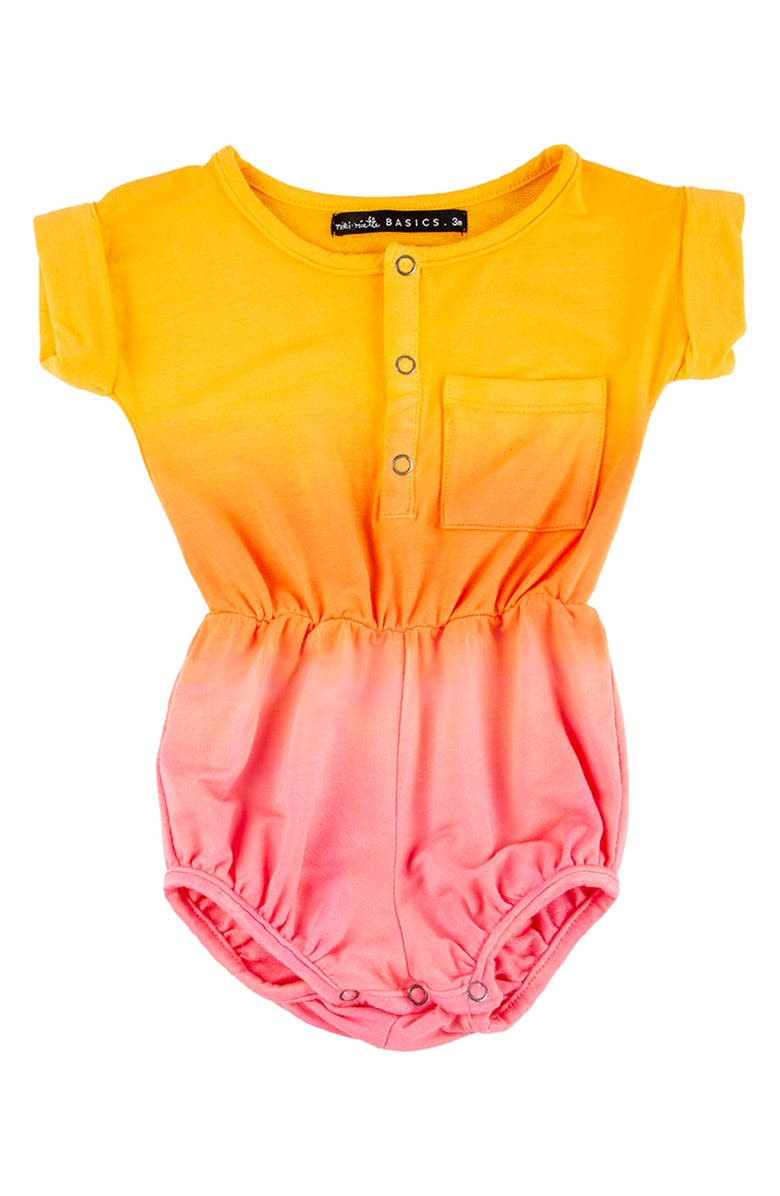 Miki Miette Judy Ombré Stripe Henley Romper, Main, color, 