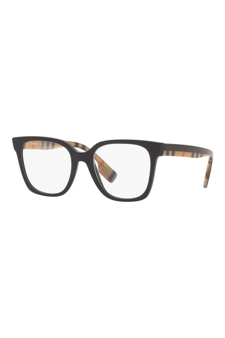 Evelyn 52mm Square Optical Glasses, Alternate, color, BLACK