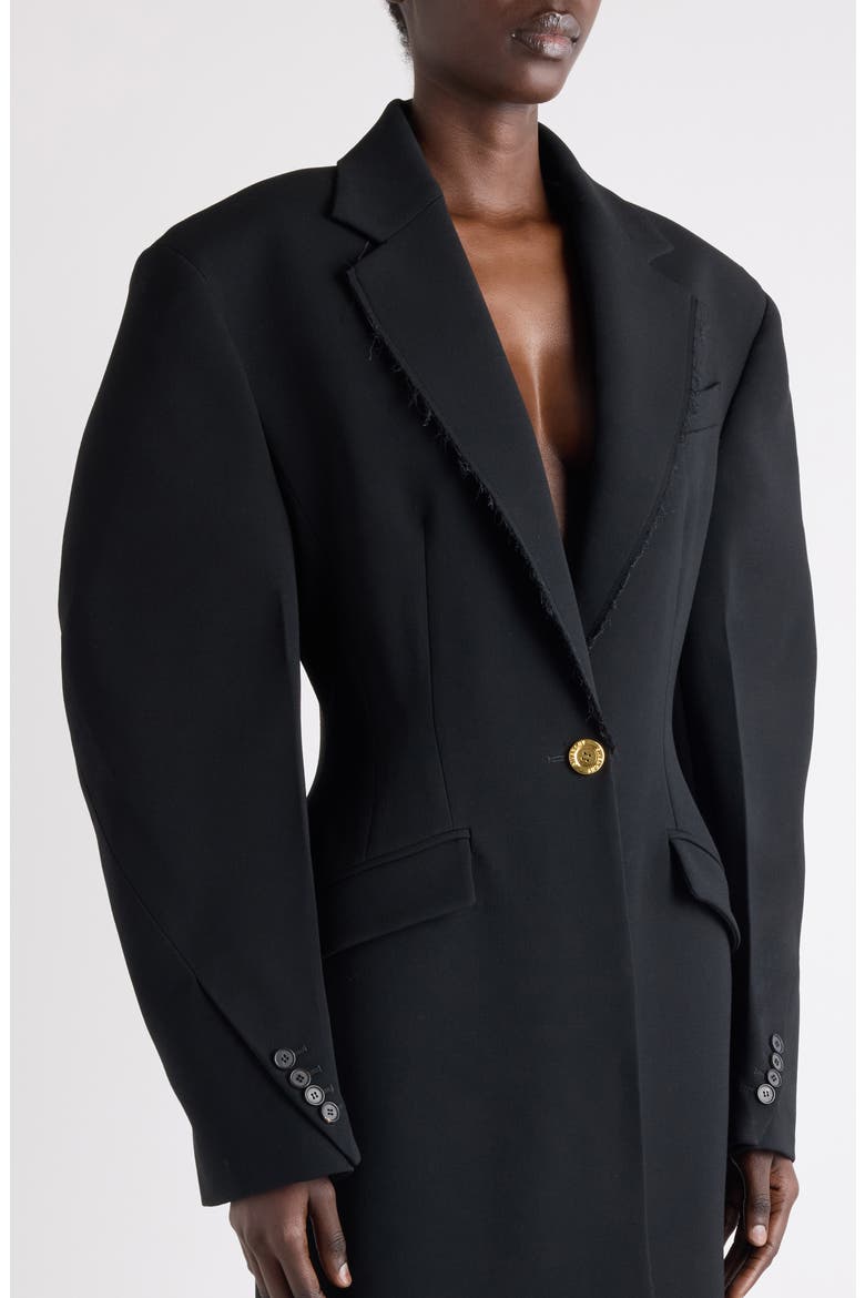 Wool Blend Cocoon Coat, Alternate, color, BLACK