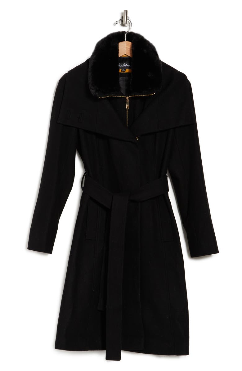 Sam Edelman Faux Fur Belted Coat, Alternate, color, 