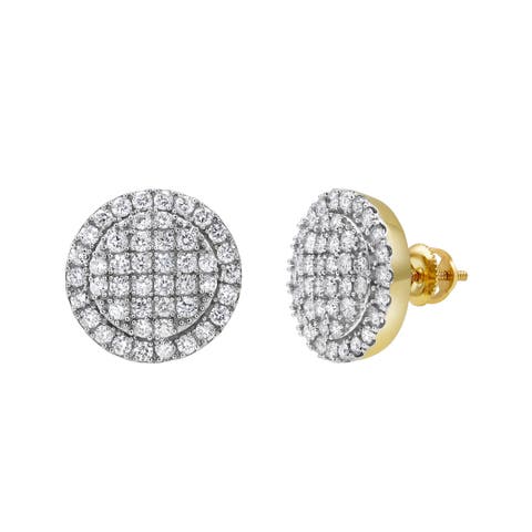 Dulce Deluxe 14K Yellow Gold Diamond Stud Earrings - 1.68ct.