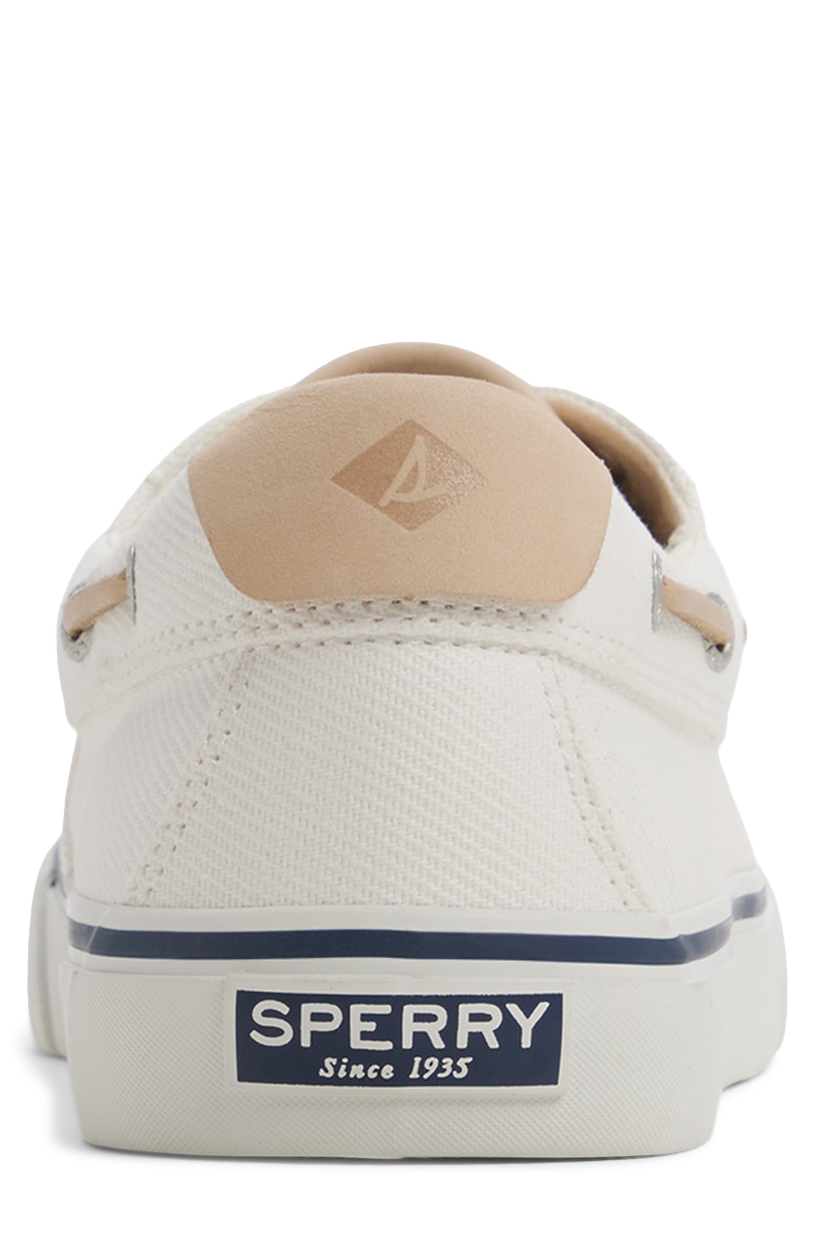 Helm 2-Eye Boat Shoe, Alternate, color, WHITE