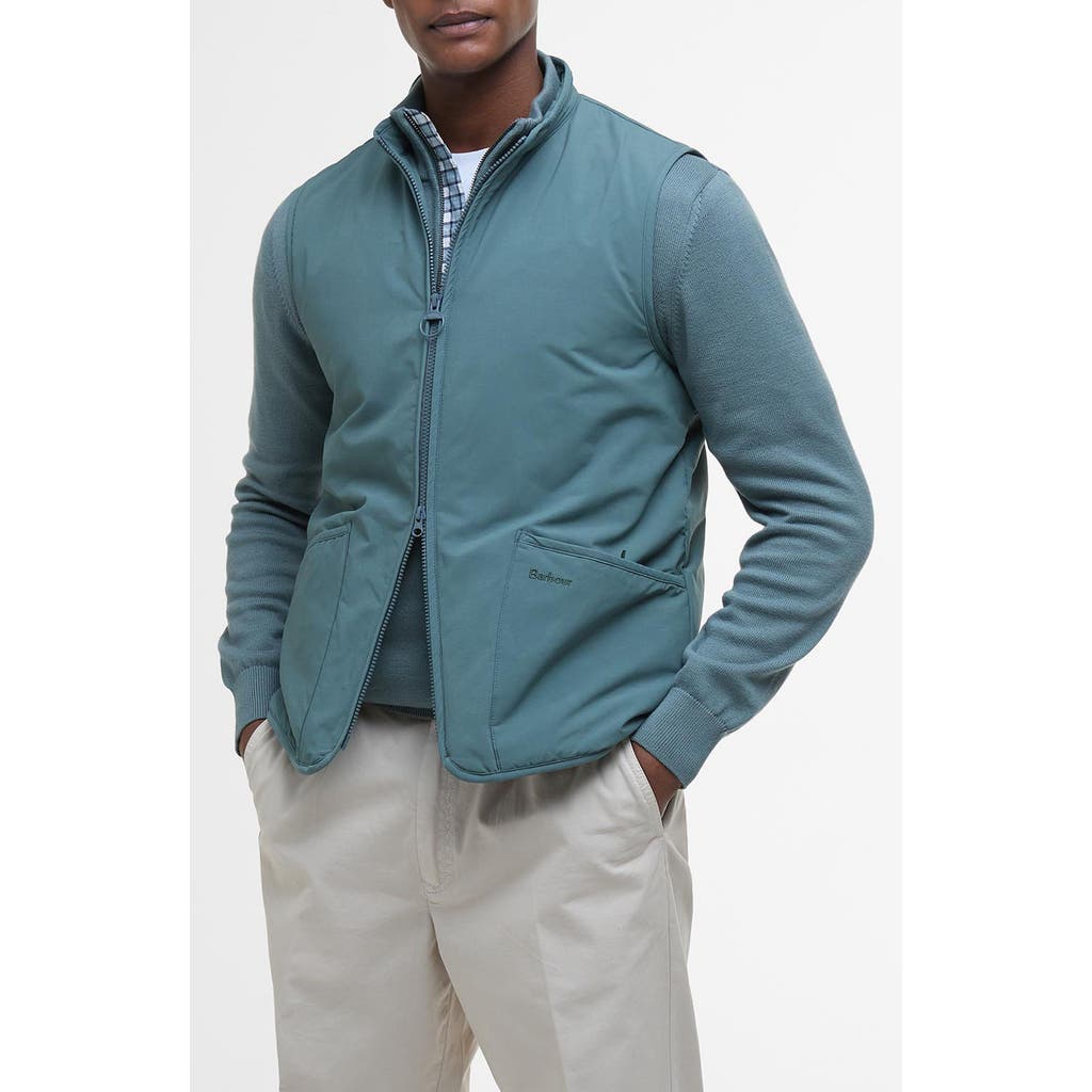 Shop Barbour Henley Liddesdale Padded Gilet Vest In Vintage Teal
