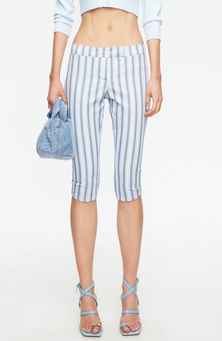 LIONESS Frost Stripe Capris, Main, color, Blue Stripe