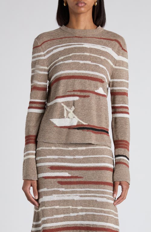 Bottega Veneta Venice Intarsia Linen & Cotton Mélange Sweater