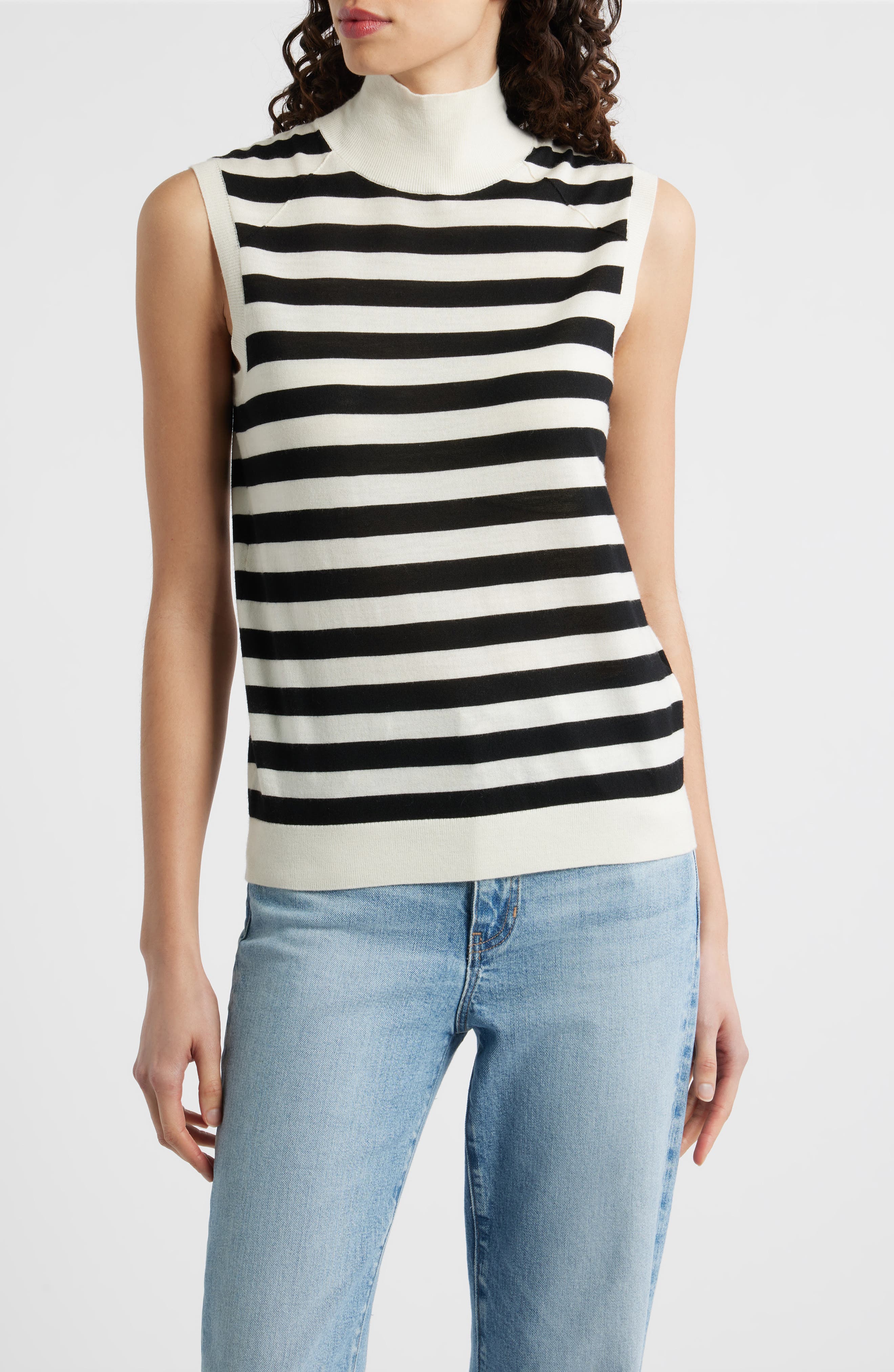 Fipini Mock Neck Wool Sweater Vest - image 5