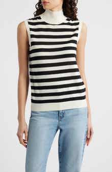 Fipini Mock Neck Wool Sweater Vest