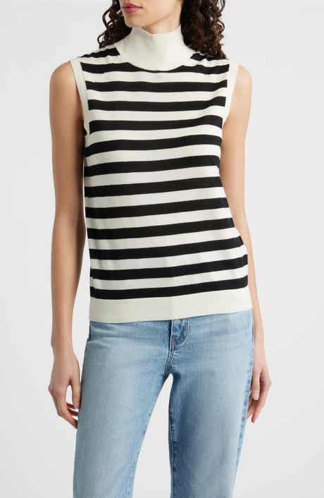 Fipini Mock Neck Wool Sweater Vest