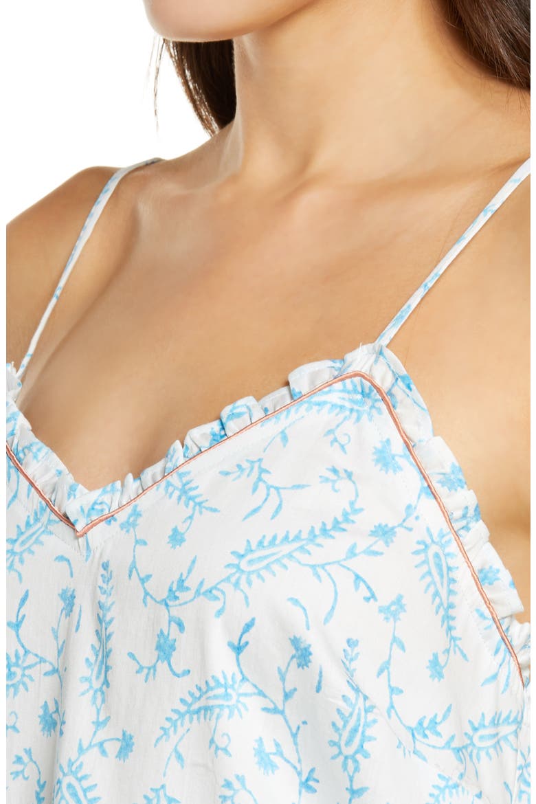 Lea Print Organic Cotton Chemise, Alternate, color, DELICATE FLORAL BLOCK PRINT