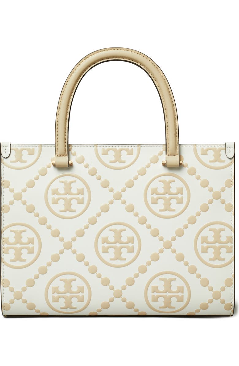 Tory Burch T Monogram Contrast Embossed Tote, Alternate, color, Beige