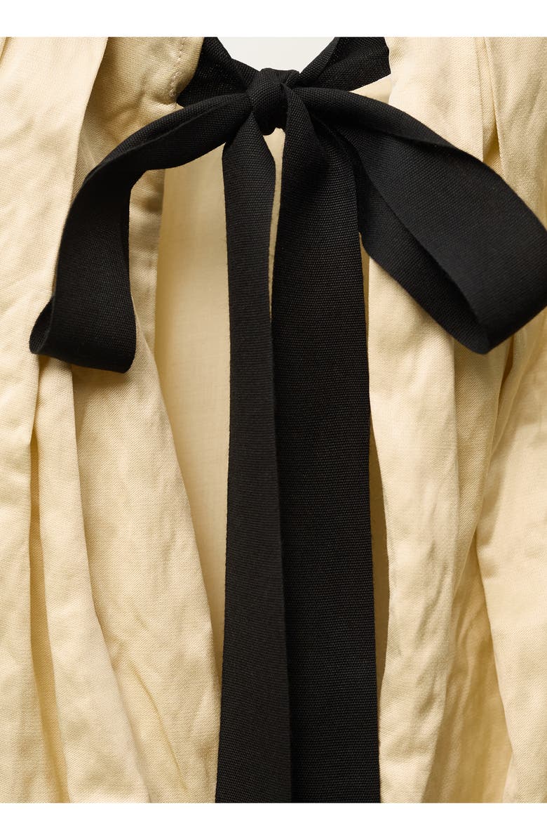 MANGO Sleeveless Ribbon Accent Metallic Bubble Hem Top, Alternate, color, 