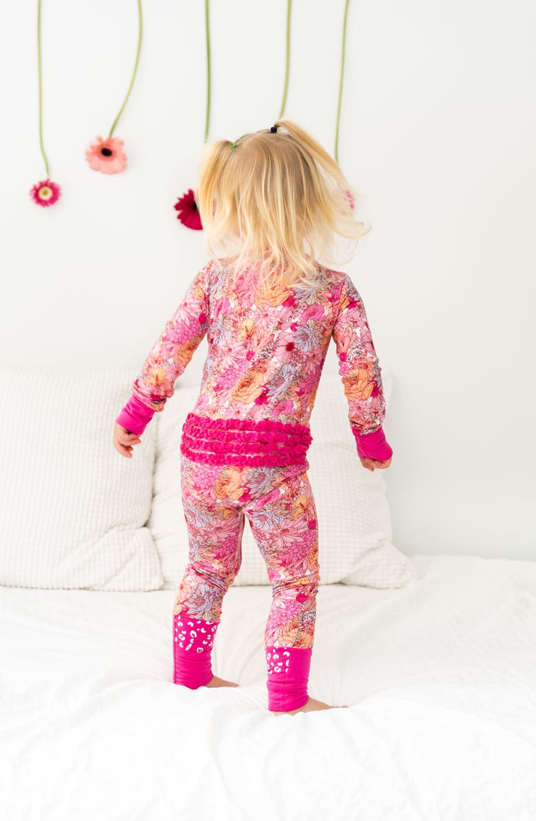 Laree + Co Journee Ruffle Convertible Footie, Alternate, color, 