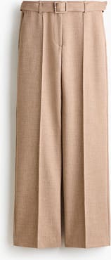 H&M Belted Tailored Trousers