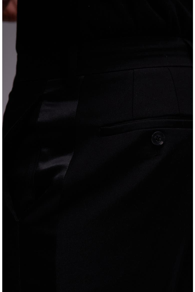 Skinny Fit Textured Dress Pants, Alternate, color, BLACK
