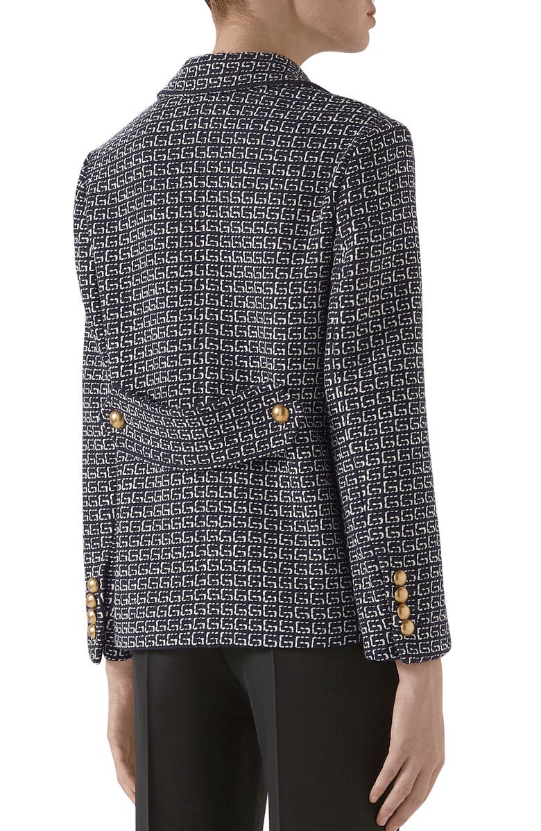 Gucci Square G-Logo Wool Blend Jacket, Alternate, color,