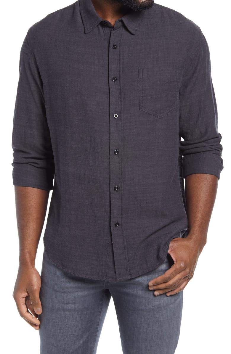 Rails Wyatt Button-Up Shirt, Main, color, Black Chambray