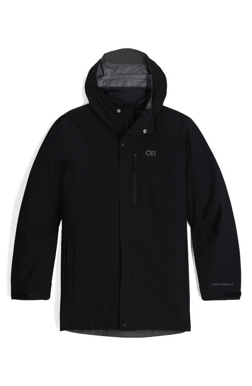 Outdoor Research Foray 3l Waterproof 3-in-1 Parka In Black