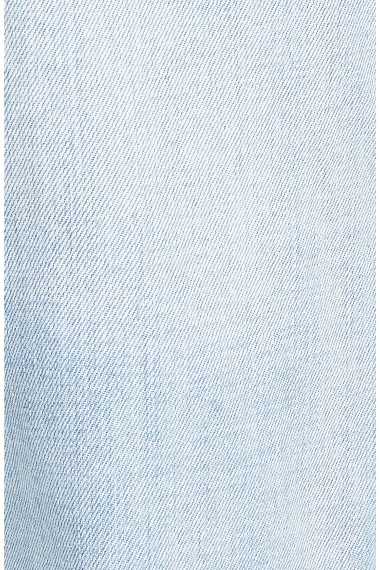 'White Trash Superstar' Faux Leather Detail Boyfriend Jeans, Alternate, color, LIGHT BLUE