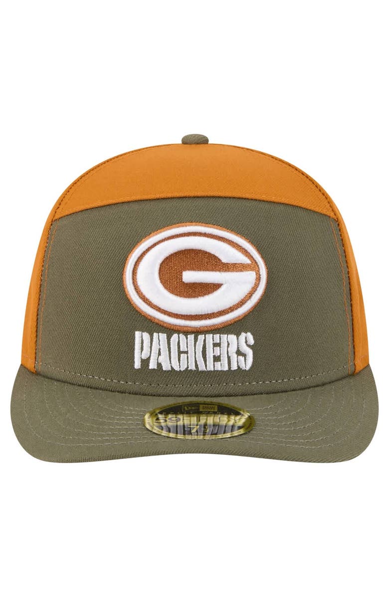 New Era Men's New Era Olive/Brown Green Bay Packers Two-Tone Color Pack Split Panel 59FIFTY Fitted Hat, Alternate, color, Olive