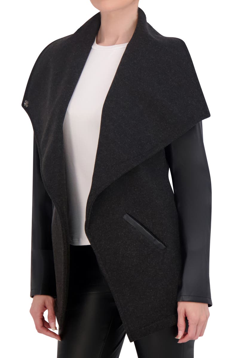 Ookie & Lala Faux Wool Drape Jacket, Alternate, color,