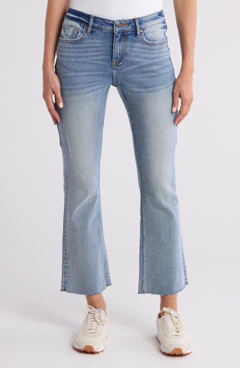 Marley Raw Hem Crop Bootcut Jeans