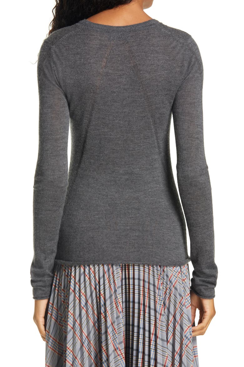 Mandee Cashmere Long Sleeve Sweater, Alternate, color, CHARC