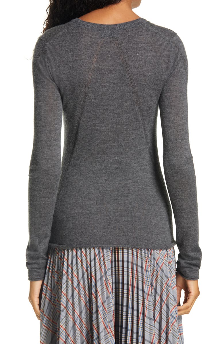rag & bone Mandee Cashmere Long Sleeve Sweater, Alternate, color, Charc