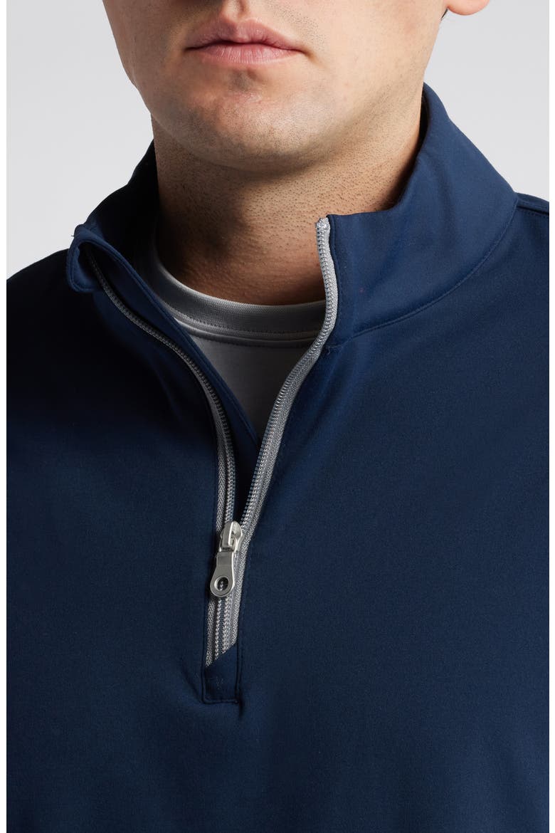 Solid Stretch Quarter Zip Pullover, Alternate, color, NAVY