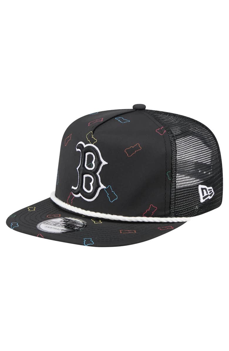 New Era Men's New Era  Black Boston Red Sox Gummy Golfer Trucker Adjustable Hat, Main, color, Black