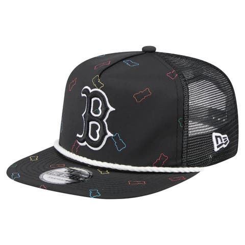 Men's New Era  Black Boston Red Sox Gummy Golfer Trucker Adjustable Hat