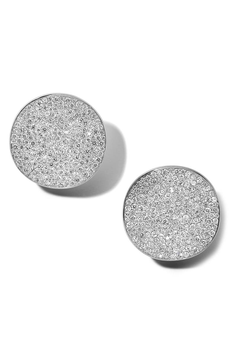 Ippolita Stardust Large Flower Diamond Disc Stud Earrings, Main, color, 
