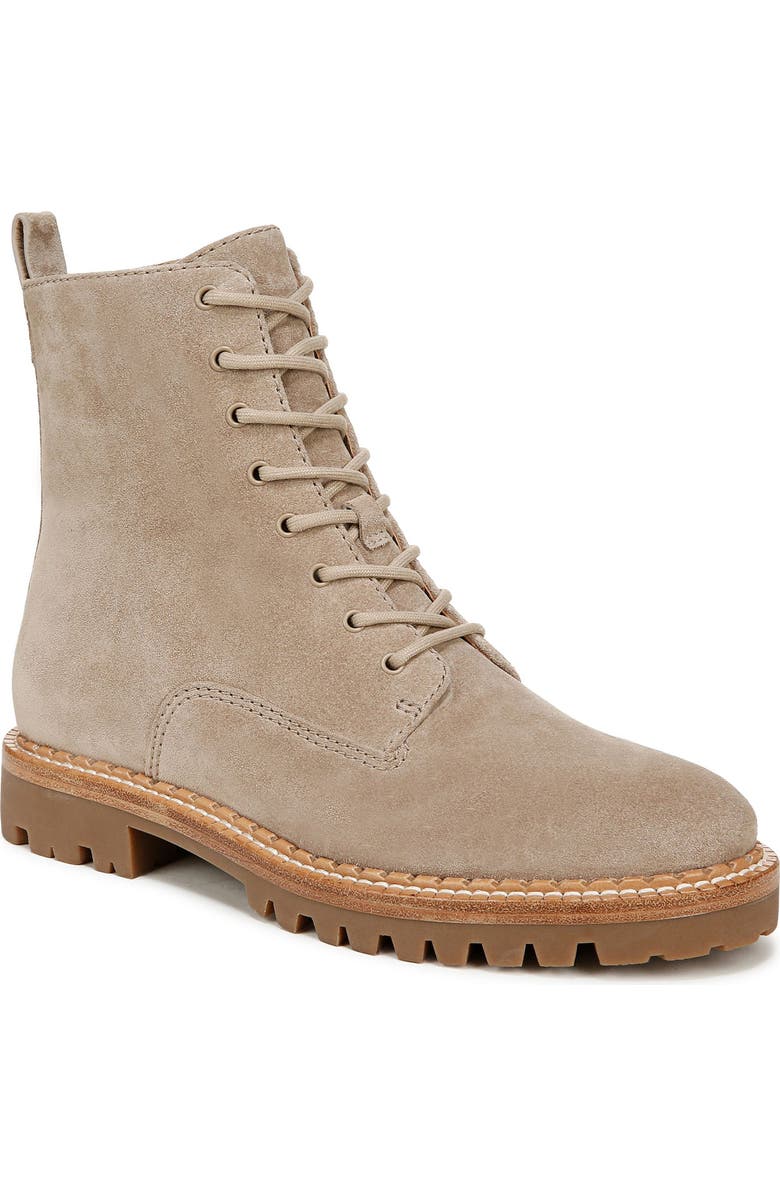 Vince Cabria Lug Water Resistant Lace-Up Boot, Main, color, Dark Clay