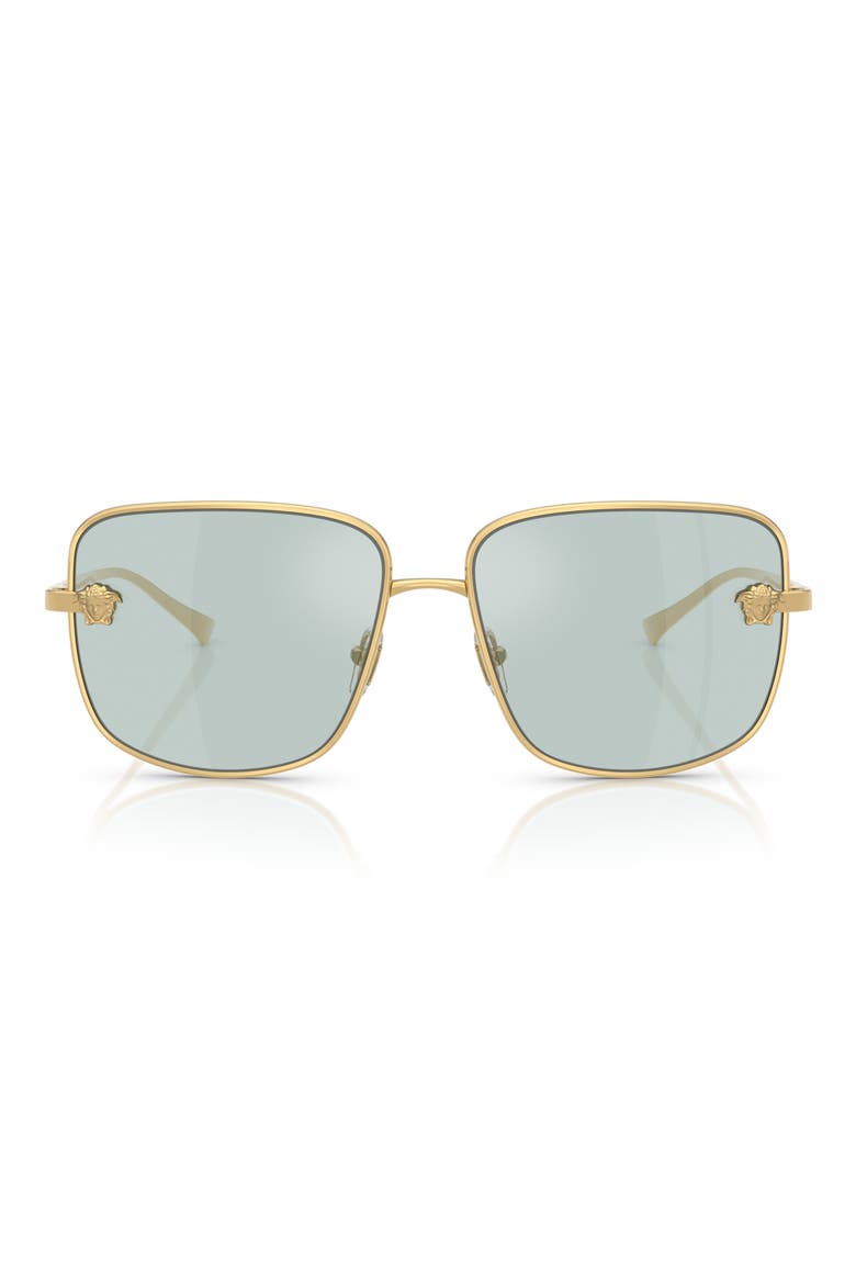 59mm Square Sunglasses, Main, color, GOLD/ AQUA