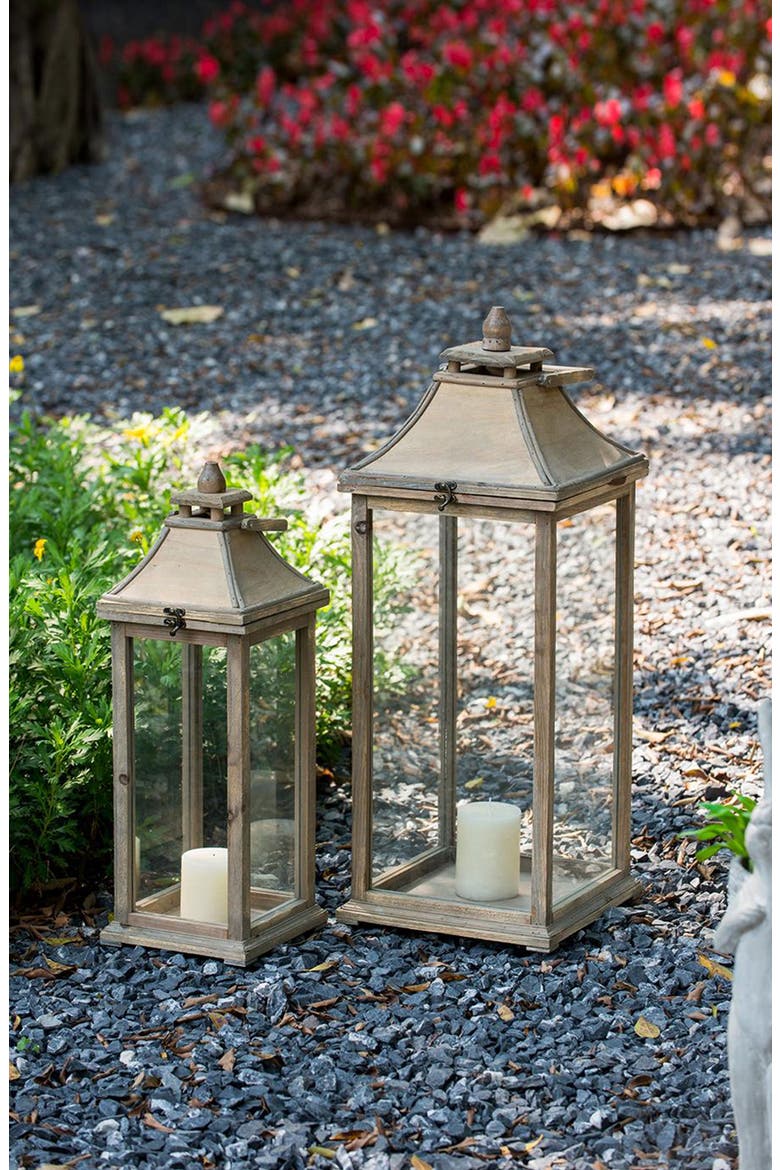 Set of Two Ivona Garden Candle Lantern, Alternate, color, IVORY