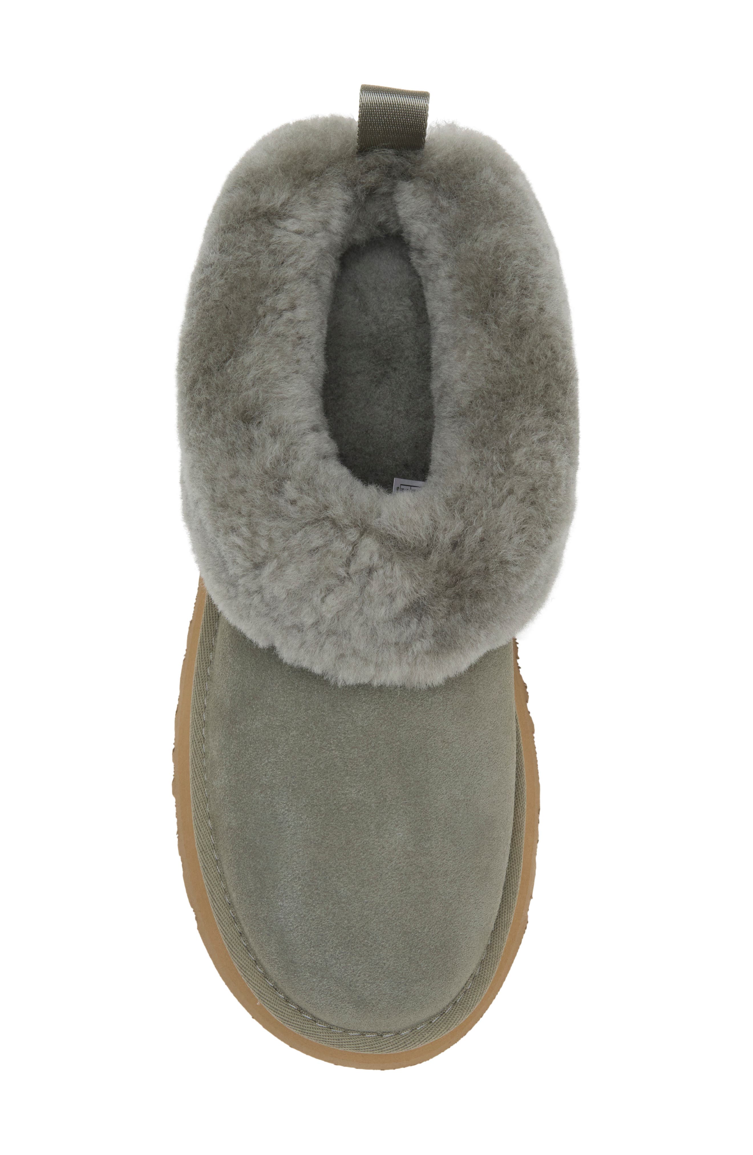 Tazzelle Genuine Shearling Collar Slipper, Alternate, color, MOSS GREEN