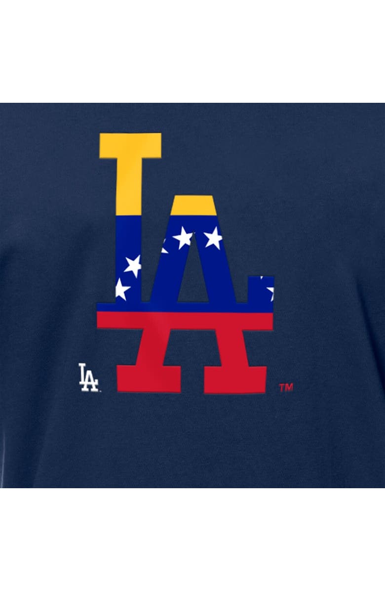 New Era Men's New Era Navy Los Angeles Dodgers Venezuelan Flag Logo T-Shirt, Alternate, color, Navy