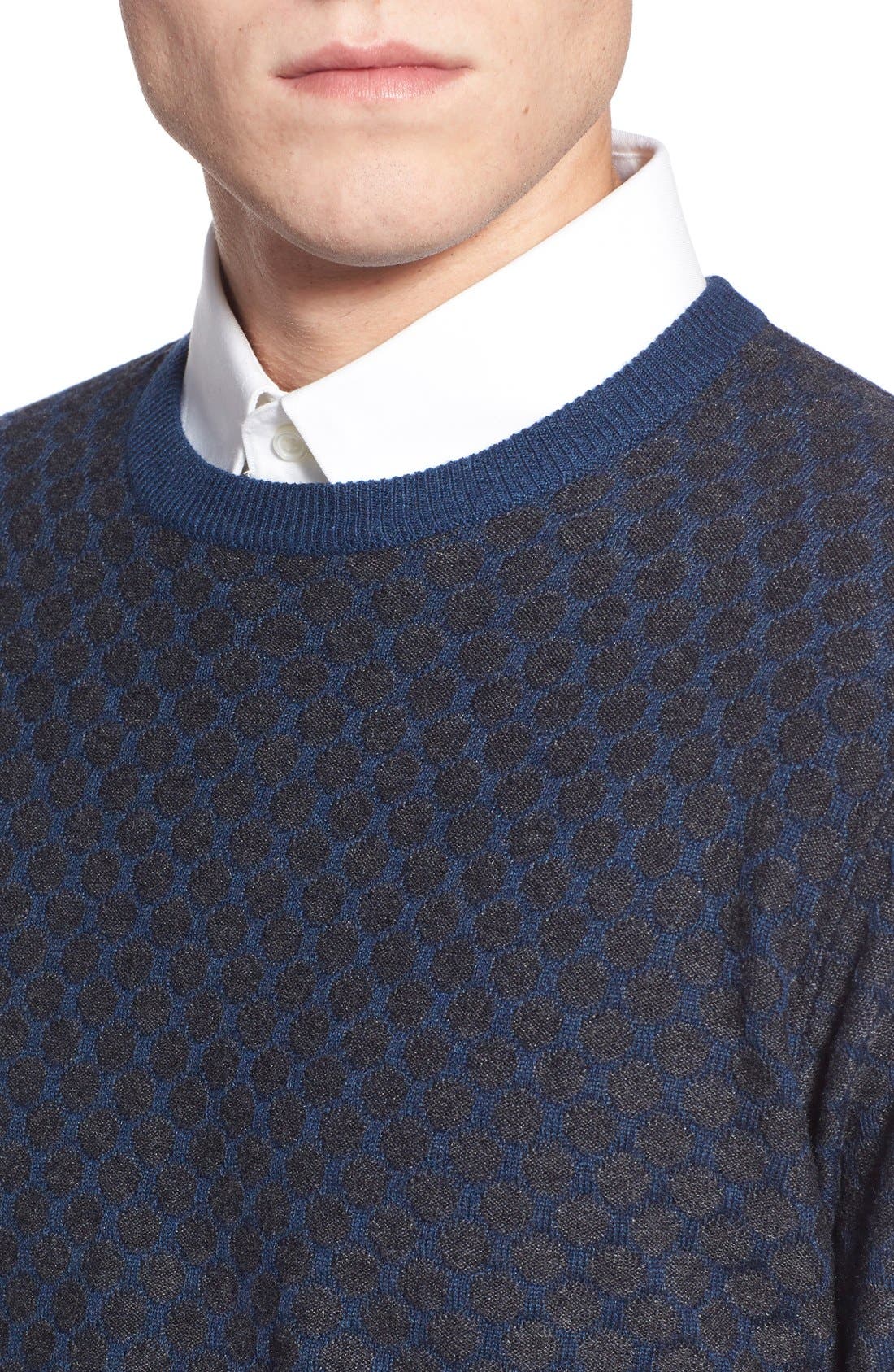 Toscano Circle Texture Crewneck Sweater (Men) | Nordstrom